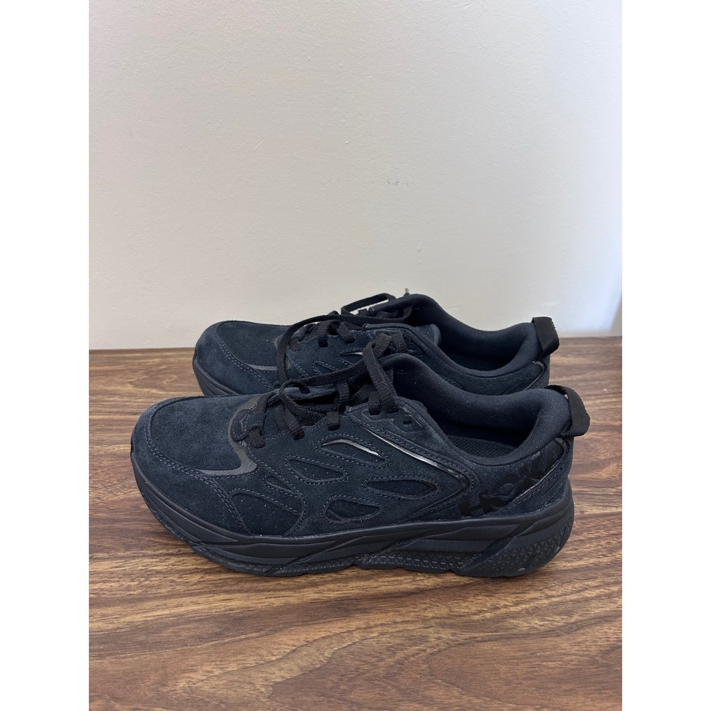 Hoka One One Clifton L Suede Black Sneakers 1122571 Womens 8.5 Mens 7.5